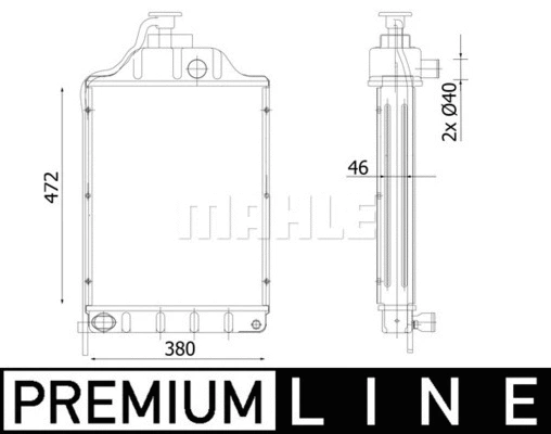Radiator, engine cooling (WG2183261)