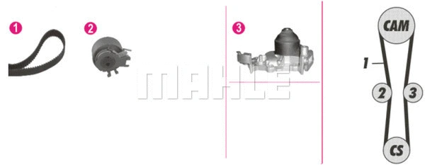 Water Pump & Timing Belt Kit (WG2182159)