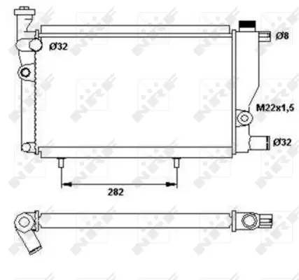 Radiator, engine cooling (WG1721765)