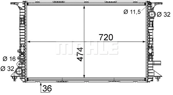 Radiator, engine cooling