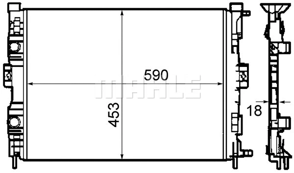 Radiator, engine cooling