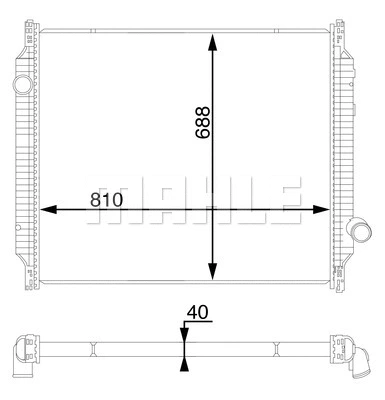 Radiator, engine cooling (WG2183921)