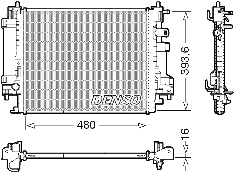 Radiator, engine cooling (WG2270652)