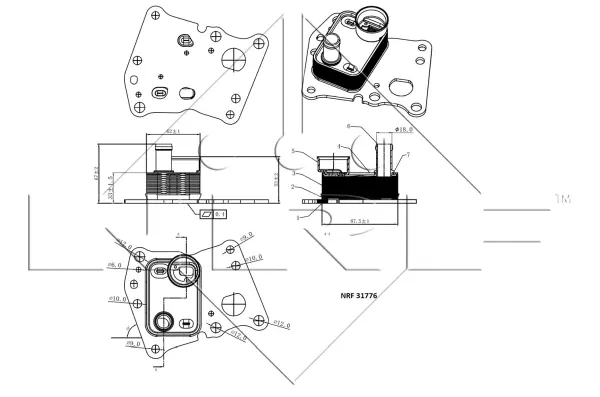Oil Cooler, engine oil