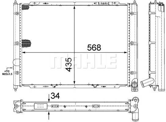Radiator, engine cooling