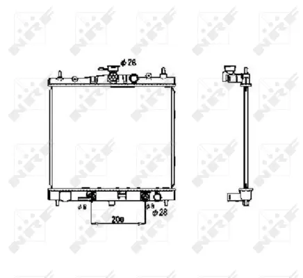Radiator, engine cooling (WG1722356)