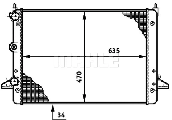 Radiator, engine cooling (WG2183848)