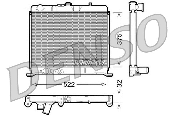 Radiator, engine cooling (WG1919357)
