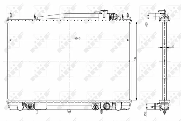 Radiator, engine cooling (WG1723037)