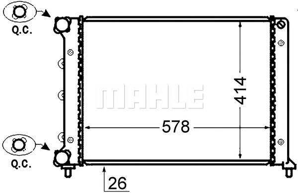 Radiator, engine cooling