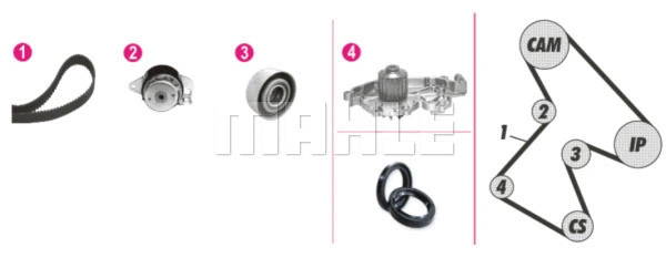 Water Pump & Timing Belt Kit (WG2182191)