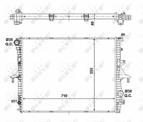 Radiator, engine cooling (WG1723071)