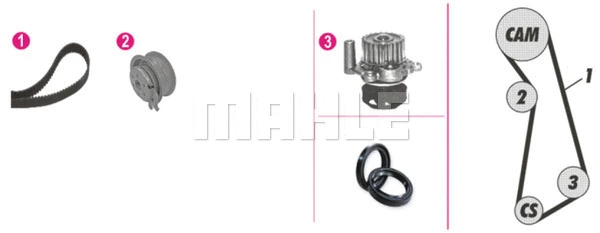 Water Pump & Timing Belt Kit (WG2182164)