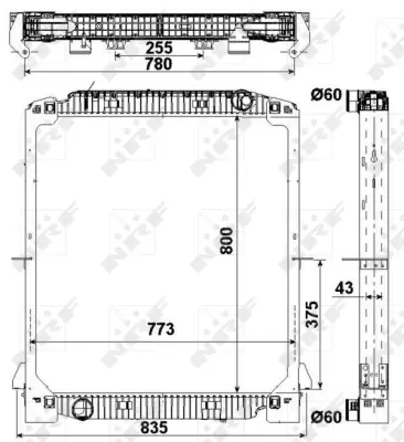Radiator, engine cooling (WG1722903)