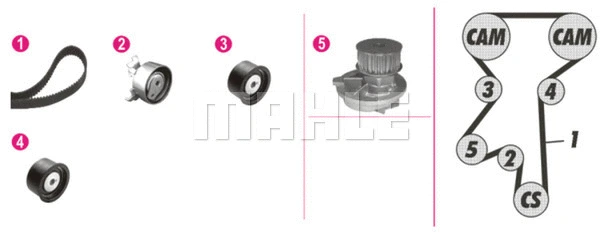 Water Pump & Timing Belt Kit (WG2182134)