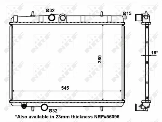 Radiator, engine cooling (WG1723047)