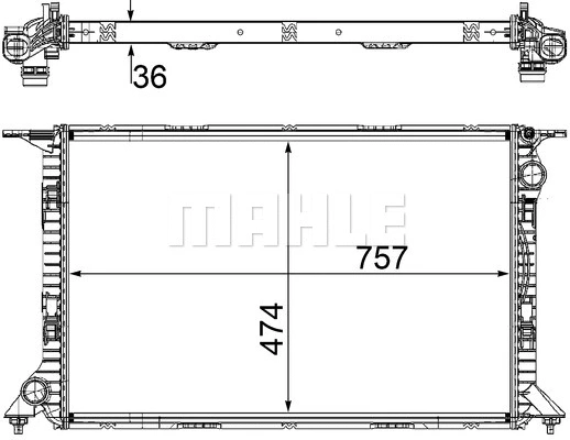 Radiator, engine cooling