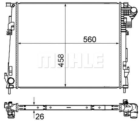 Radiator, engine cooling