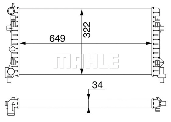 Radiator, engine cooling