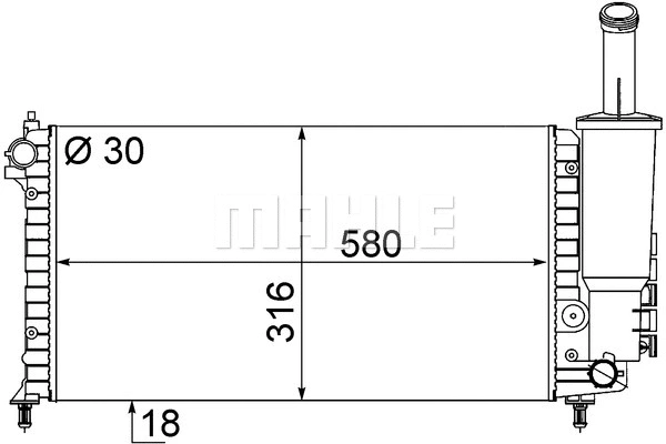 Radiator, engine cooling