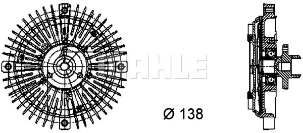 Clutch, radiator fan