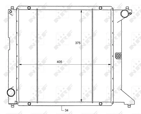 Radiator, engine cooling (WG1721122)