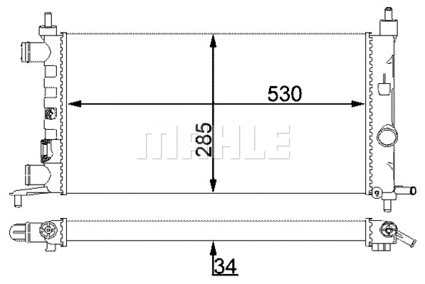 Radiator, engine cooling