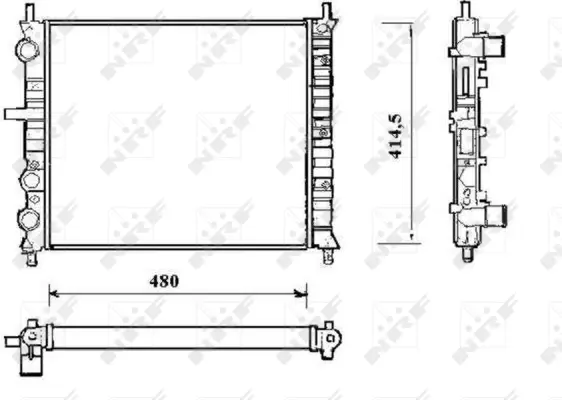 Radiator, engine cooling (WG1723187)