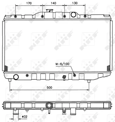 Radiator, engine cooling (WG1721921)