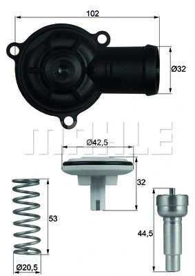 Thermostat, coolant (WG1217659)