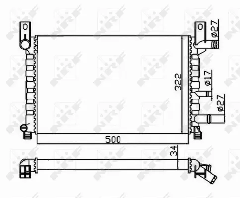 Radiator, engine cooling (WG1721410)