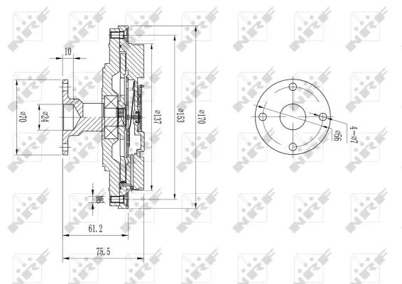 Clutch, radiator fan