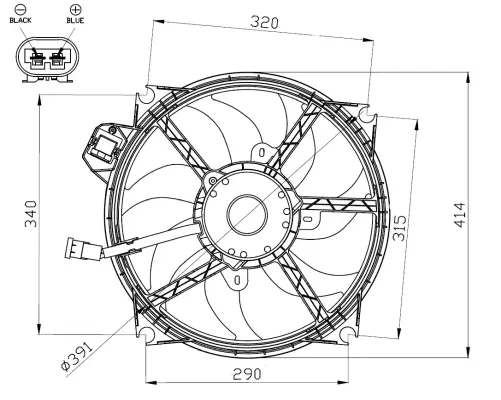 Fan, engine cooling (WG2161785)