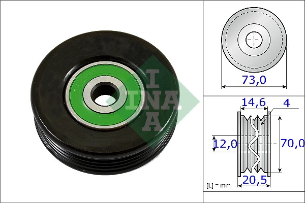 Tensioner Pulley, V-ribbed belt (WG1252649)