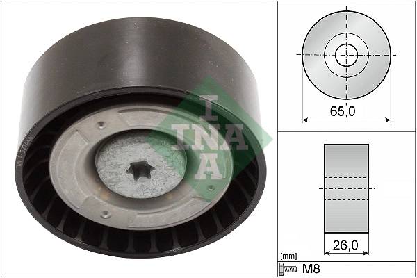 Deflection/Guide Pulley, V-ribbed belt (WG1253078)