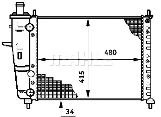 Radiator, engine cooling