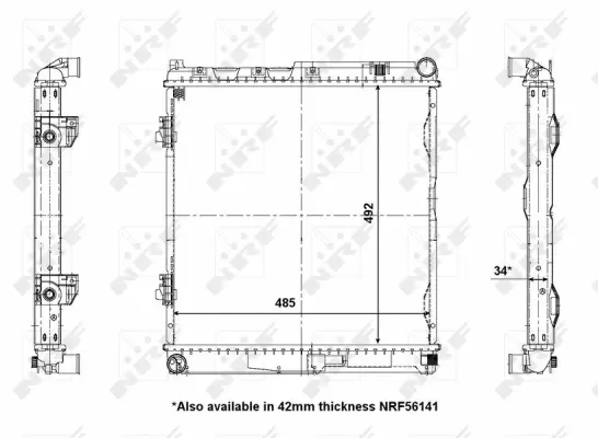 Radiator, engine cooling (WG1723030)