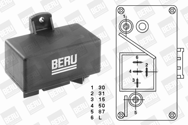 Relay, glow plug system
