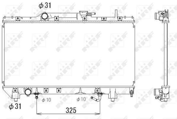 Radiator, engine cooling (WG1722222)