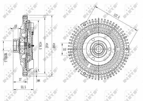 Clutch, radiator fan