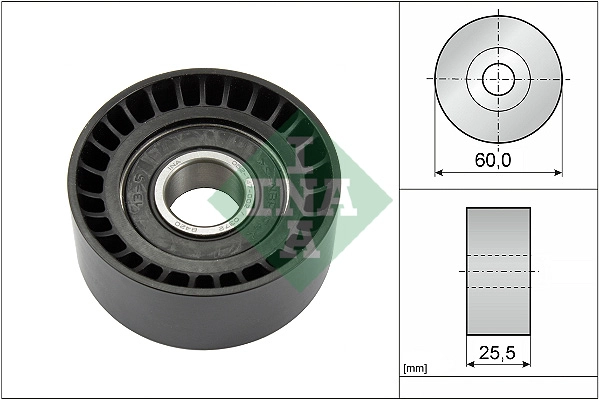 Deflection/Guide Pulley, V-ribbed belt (WG1252834)