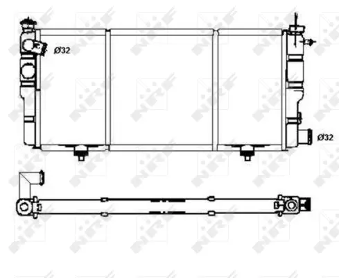 Radiator, engine cooling (WG1721445)