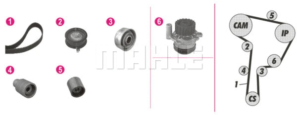Water Pump & Timing Belt Kit (WG2182194)