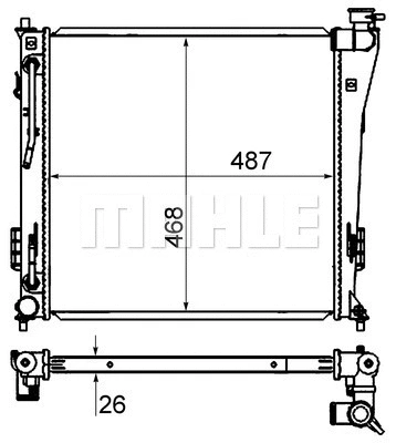 Radiator, engine cooling
