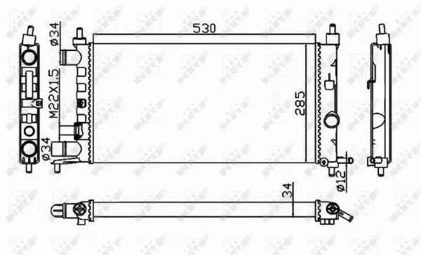 Radiator, engine cooling