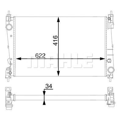 Radiator, engine cooling (WG2182769)