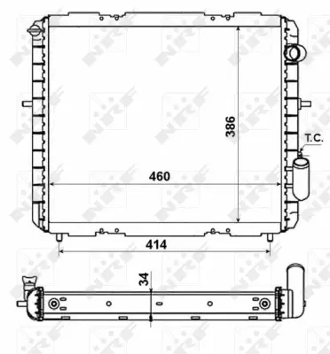 Radiator, engine cooling