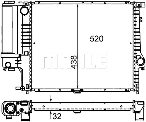 Radiator, engine cooling