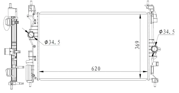 Radiator, engine cooling (WG2162322)