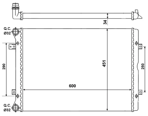Radiator, engine cooling